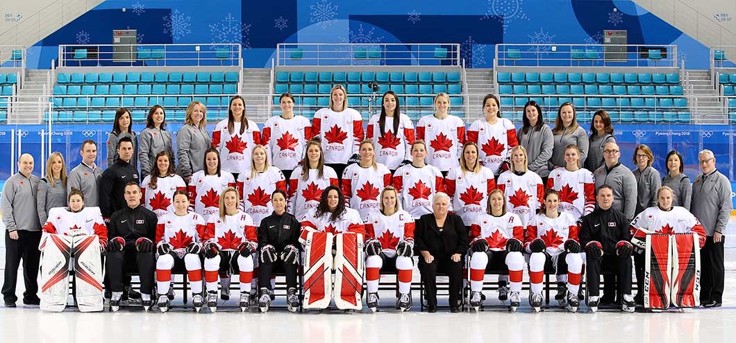 Équipe nationale féminine du Canada 2018.